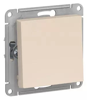 Выключатель кнопочный одноклавишный ATN000215 Schneider Electric AtlasDesign бежевый