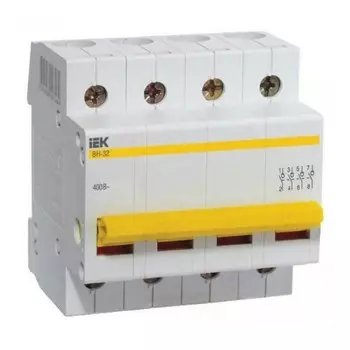 Выключатель нагрузки мини-рубильник IEK ВН-32 4Р 25А