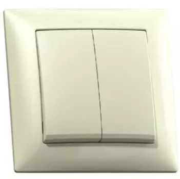 Выключатель накладной Кунцево-Электро Селена С510-379 двухклавишный слоновая кость