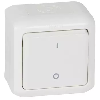 Выключатель накладной LeGrand Quteo 782309 одноклавишный белый