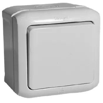 Выключатель накладной LeGrand Quteo 782330 одноклавишный серый