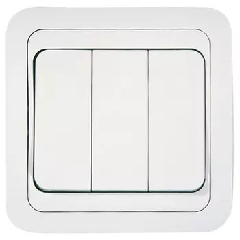 Выключатель накладной Макеl Mimoza 12091 трехклавишный белый