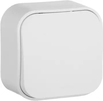 Выключатель накладной одноклавишный LeGrand Quteo 782200 белый