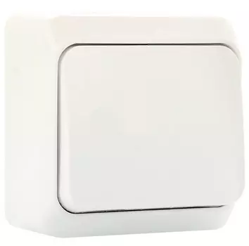 Выключатель накладной одноклавишный Schneider Electric Этюд белый