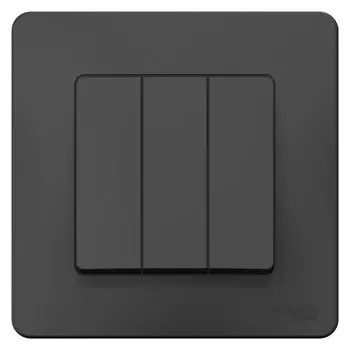 Выключатель накладной Schneider Electric Blanca BLNVS100506 трехклавишный антрацит