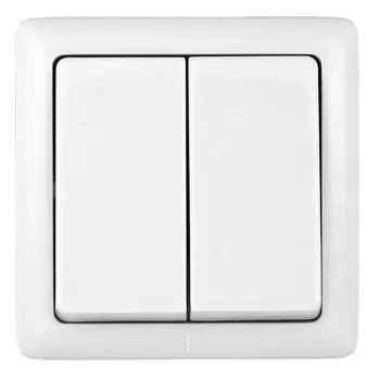 Выключатель накладной Schneider Electric Хит VA56-232-B двухклавишный белый