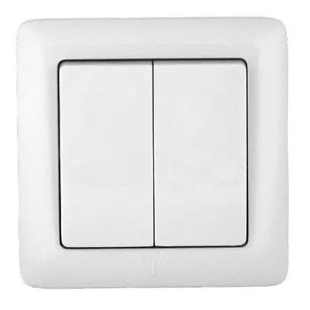 Выключатель накладной Schneider Electric Хит VS56-234-B двухклавишный белый