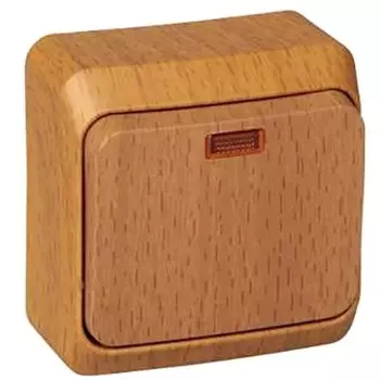 Выключатель накладной Schneider Electric Этюд BA10-005T одноклавишный с индикатором бук