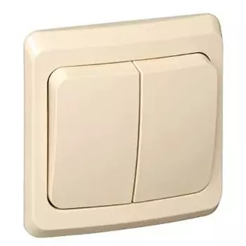 Выключатель накладной Schneider Electric Этюд BC10-002K двухклавишный кремовый