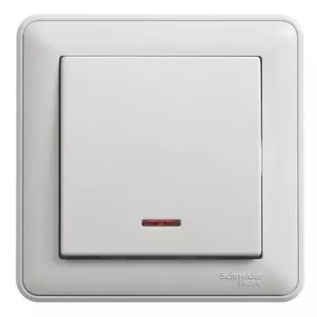 Выключатель накладной Schneider Electric W59 VS116-153-18 одноклавишный с индикатором белый