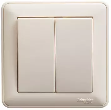 Выключатель накладной Schneider Electric W59 VS510-252-28 двухклавишный слоновая кость