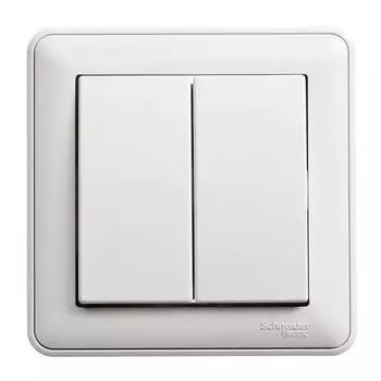Выключатель накладной Schneider Electric W59 VS516-252-18 двухклавишный белый