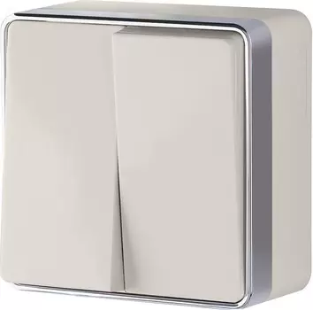 Выключатель накладной Werkel Gallant WL15-03-01 двухклавишный слоновая кость