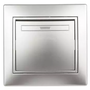 Выключатель одноклавишный Intro Plano 1-101-03 алюминий