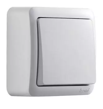 Выключатель одноклавишный Lezard Viola 751-0202-100 белый