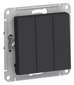Выключатель трехклавишный ATN001031 Schneider Electric AtlasDesign карбон