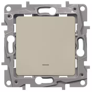 Выключатель встраиваемый LeGrand Etika 672303 одноклавишный с индикатором слоновая кость