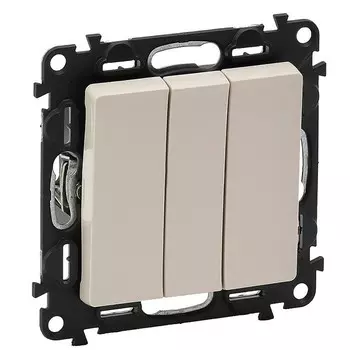Выключатель встраиваемый LeGrand Valena Life 752503 трехклавишный слоновая кость
