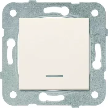 Выключатель встраиваемый Panasonic Karre Plus WKTT00022BG-RES одноклавишный с подсветкой кремовый
