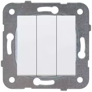 Выключатель встраиваемый Panasonic Karre Plus WKTT00152WH-RES трехклавишный белый