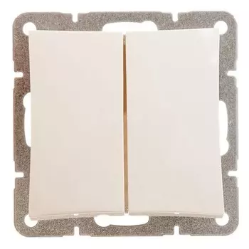 Выключатель встраиваемый Schneider Electric Дуэт WDE000251 двухклавишный бежевый