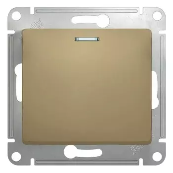 Выключатель встраиваемый Schneider Electric Glossa GSL000413 одноклавишный с индикатором титан