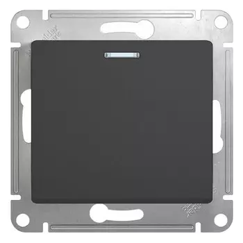 Выключатель встраиваемый Schneider Electric Glossa GSL000713 одноклавишный с индикатором антрацит