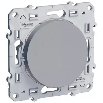 Выключатель встраиваемый Schneider Electric Odace S53R201 одноклавишный алюминий с индикатором