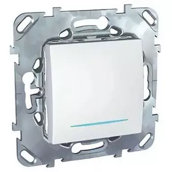 Выключатель встраиваемый Schneider Electric Unica MGU5.201.18NZD одноклавишный c индикатором белый