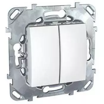 Выключатель встраиваемый Schneider Electric Unica MGU5.211.18ZD двухклавишный белый