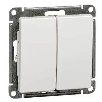 Выключатель встраиваемый Schneider Electric W59 VS510-252-2-86 двухклавишный слоновая кость
