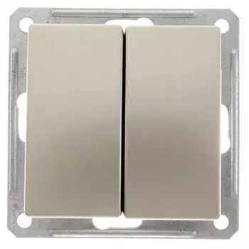Выключатель встраиваемый Schneider Electric W59 VS516-252-4-86 двухклавишный шампань