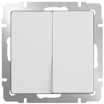 Выключатель встраиваемый Werkel WL01-SW-2G-2W двухклавишный проходной белый