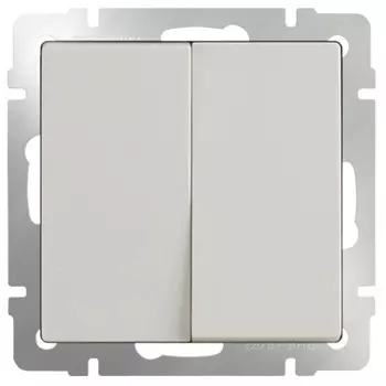 Выключатель встраиваемый Werkel WL03-SW-2G-ivory двухклавишный слоновая кость