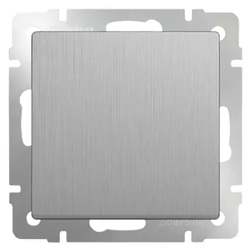 Выключатель встраиваемый Werkel WL09-SW-1G-2W одноклавишный проходной серебряный рифленый