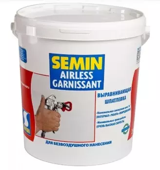 Выравнивающая шпатлевка Semin Airless Garnisan для безвоздушного нанесения 25 кг