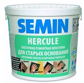 Выравнивающая трещиностойкая финишная шпатлевка SEMIN HERCULE 5 кг