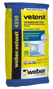 Weber.Vetonit 4350, 25 кг, Наливной пол шумопоглощающий