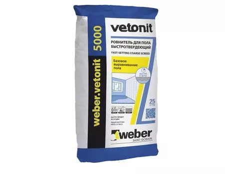 Weber.Vetonit 5000 25 кг, ровнитель для пола быстротвердеющий
