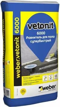 Weber.Vetonit 6000 25 кг, ровнитель для пола быстротвердеющий