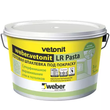 Weber.Vetonit LR Pasta, 5 кг, Шпатлевка готовая финишная