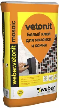 Weber.Vetonit Mosaic, 25 кг, Клей для мозаики и камня
