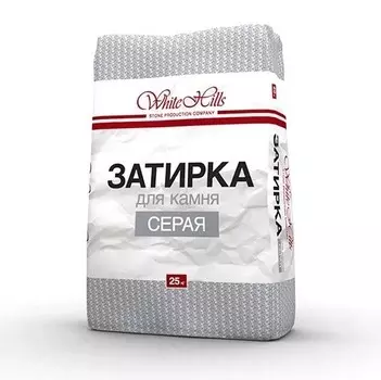 White Hills, 25 кг, Затирка цементная для камня серая