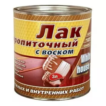 White House, 3 л, Лак для дерева пропиточный с воском дуб