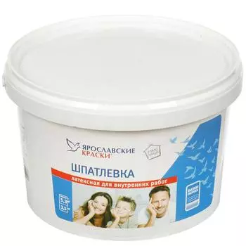 Ярославские краски, 1.5 кг, Шпатлевка готовая финишная
