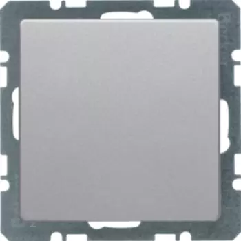 Заглушка Berker Q.3 с опорной пластиной алюминий с эффектом бархата