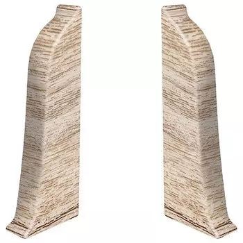 Заглушка для плинтуса ПВХ Aberhof 2232 Дуб Белый левая и правая 2 штуки