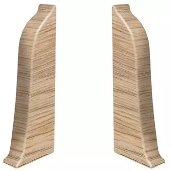 Заглушка для плинтуса ПВХ Aberhof 2560 Дуб Тихоокеанский левая и правая 2 штуки