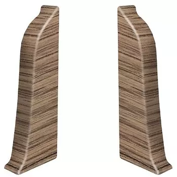 Заглушка для плинтуса ПВХ Aberhof 2561 Дуб Индийский левая и правая 2 штуки