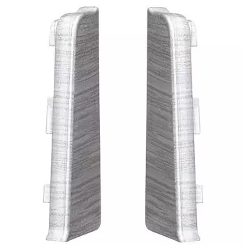 Заглушка для плинтуса ПВХ Arbiton Indo 41 Алюминий светлый левая и правая 2 шт